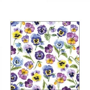 German Decoupage Napkins (5 pcs) - Pansy all Over