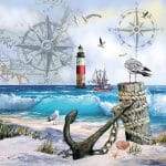 German Decoupage Napkins (5 pcs)  - Anchorage (Travel)