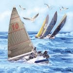 German Decoupage Napkins (5 pcs)  - Sailboats (Travel)