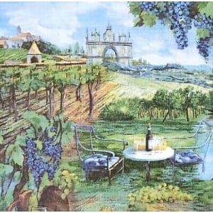 German Decoupage Napkins (5 pcs) - Vineyard