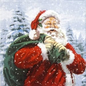 German Decoupage Napkins (5 pcs) - Ho Ho Ho (Christmas)