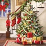 German Decoupage Napkins (5 pcs)  - Decorated Staircase (Christmas)