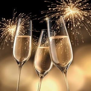 German Decoupage Napkins (5 pcs) - Celebration Gold