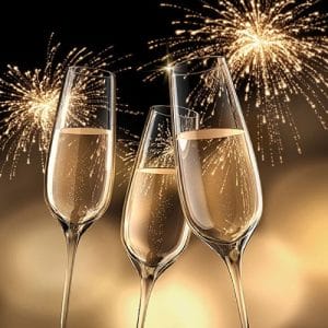 German Decoupage Napkins (5 pcs) - Celebration Gold