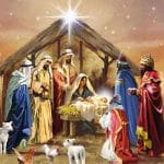 German Decoupage Napkins (5 pcs)  - Nativity Collage (Christmas)