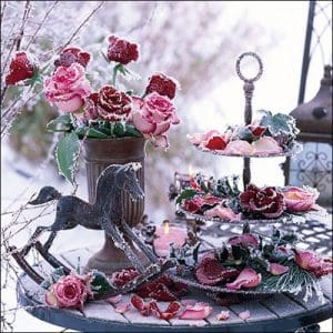 German Decoupage Napkins (5 pcs) - Frozen Roses