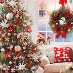 German Decoupage Napkins (5 pcs) - Ready for Christmas