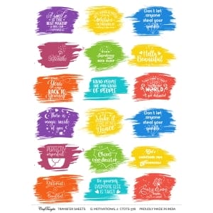 CrafTangles A4 Transfer It Sheets - Quotes - Motivational 2