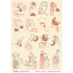 CrafTangles A4 Transfer It Sheets - Line Art 1