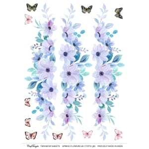 CrafTangles A4 Transfer It Sheets - Spring Flowers 28