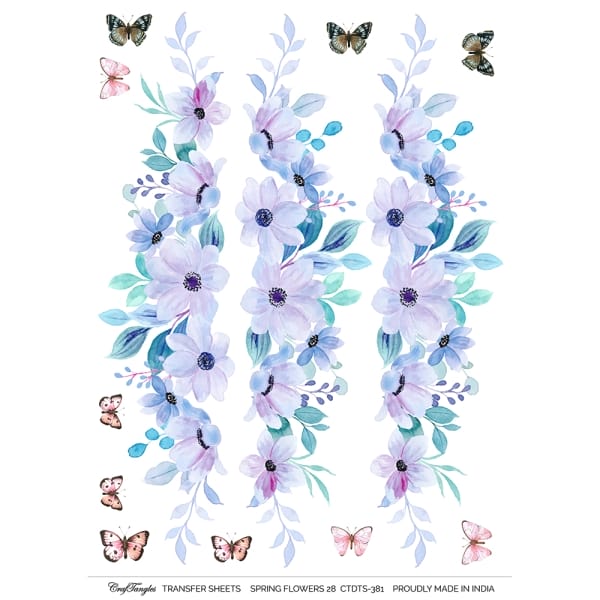 CrafTangles A4 Transfer It Sheets - Spring Flowers 28