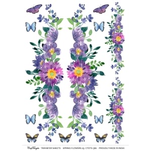 CrafTangles A4 Transfer It Sheets - Spring Flowers 29