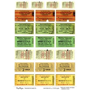 CrafTangles A4 Transfer It Sheets - Vintage Ephemera 4