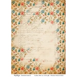 CrafTangles A4 Transfer It Sheets - Floral Print 16