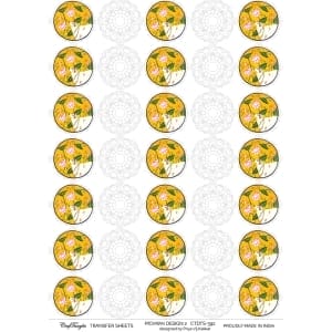 CrafTangles A4 Transfer It Sheets - Pichwai Design 2