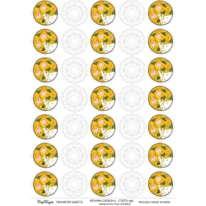 CrafTangles A4 Transfer It Sheets - Pichwai Design 2