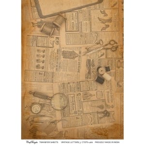 CrafTangles A4 Transfer It Sheets - Vintage Letters 3