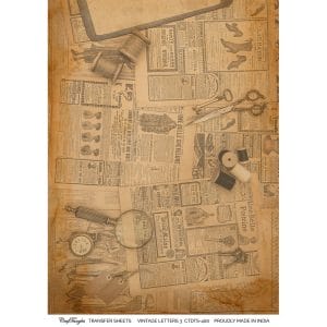 CrafTangles A4 Transfer It Sheets - Vintage Letters 3
