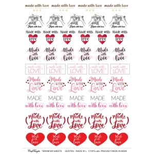 CrafTangles A4 Transfer It Sheets - Quotes - Made with Love