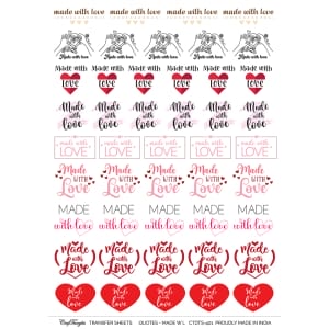 CrafTangles A4 Transfer It Sheets - Quotes - Made with Love