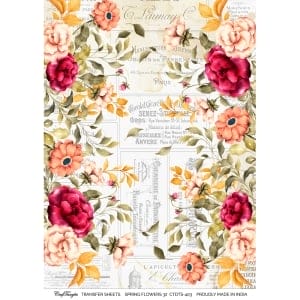 CrafTangles A4 Transfer It Sheets - Spring Flowers 32