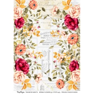 CrafTangles A4 Transfer It Sheets - Spring Flowers 32