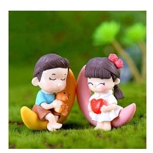 Miniatures - Girl and Boy on Moon