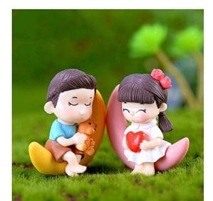 Miniatures - Girl and Boy on Moon