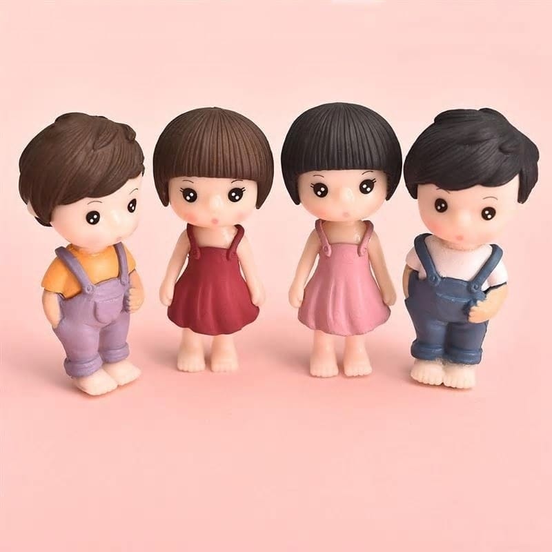 Miniatures - Cute Boy and Girl Miniatures Girl Boy RAWMI 292 Miniatures - Cute Boy and Girl