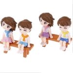 Miniatures - Boy and Girl on Bench