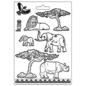 Stamperia Soft Maxi Mould 8.5"X11.5" - Elements Savana