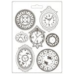 Stamperia Soft Maxi Mould 8.5"X11.5" - Clocks, Garden Of Promises
