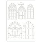 Stamperia Soft Maxi Mould 8.5"X11.5" - Doors and Windows Sleeping Beauty