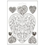 Stamperia Soft Maxi Mould A5 - Hearts, You And Me
