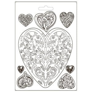 Stamperia Soft Maxi Mould A5 - Hearts, You And Me