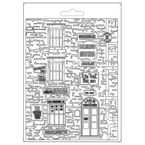 Stamperia Soft Maxi Mould A5 - New York Building, Sir Vagabond Aviator