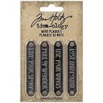 Tim Holtz Idea-Ology Metal Word Plaques 4/Pkg