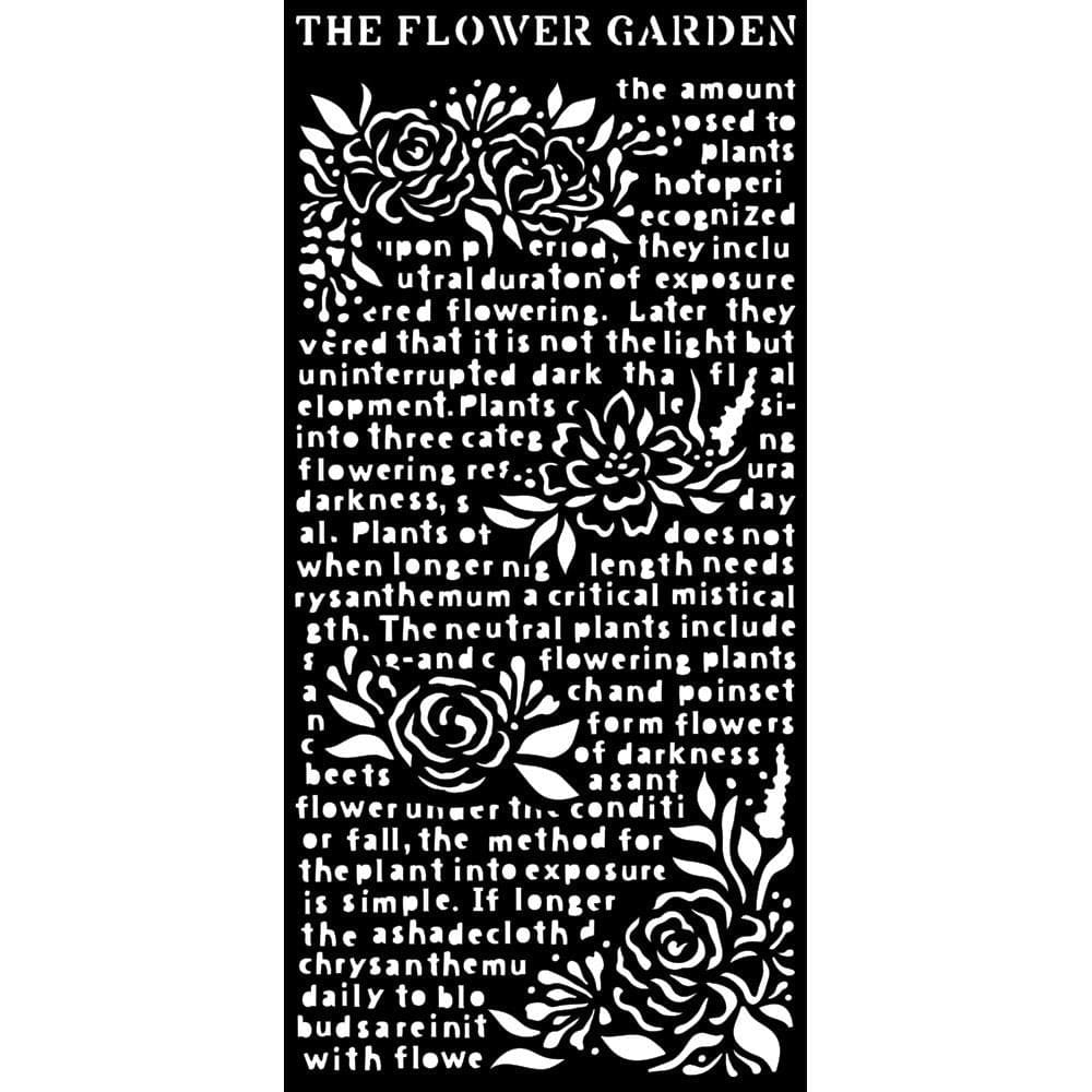 Stamperia Stencil 4.72"X9.84" - The Flower Garden, Garden Of Promises Stamperia Stencil KSTDL61 Stamperia Stencil 4.72"X9.84" - The Flower Garden, Garden Of Promises