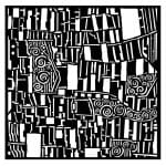 Stamperia Stencil 7"X7" - Square Pattern, Klimt