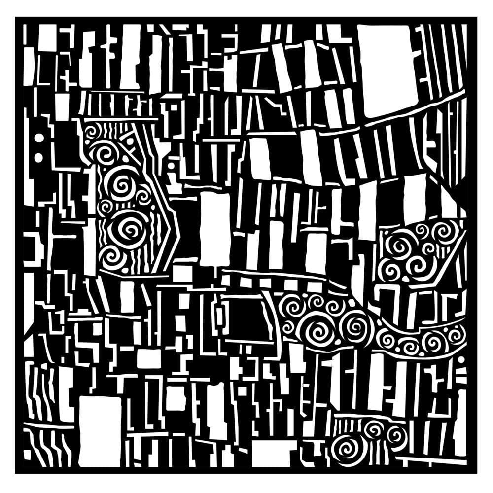 Stamperia Stencil 7"X7" - Square Pattern, Klimt Stamperia Stencil KSTDQ64 Stamperia Stencil 7"X7" - Square Pattern, Klimt