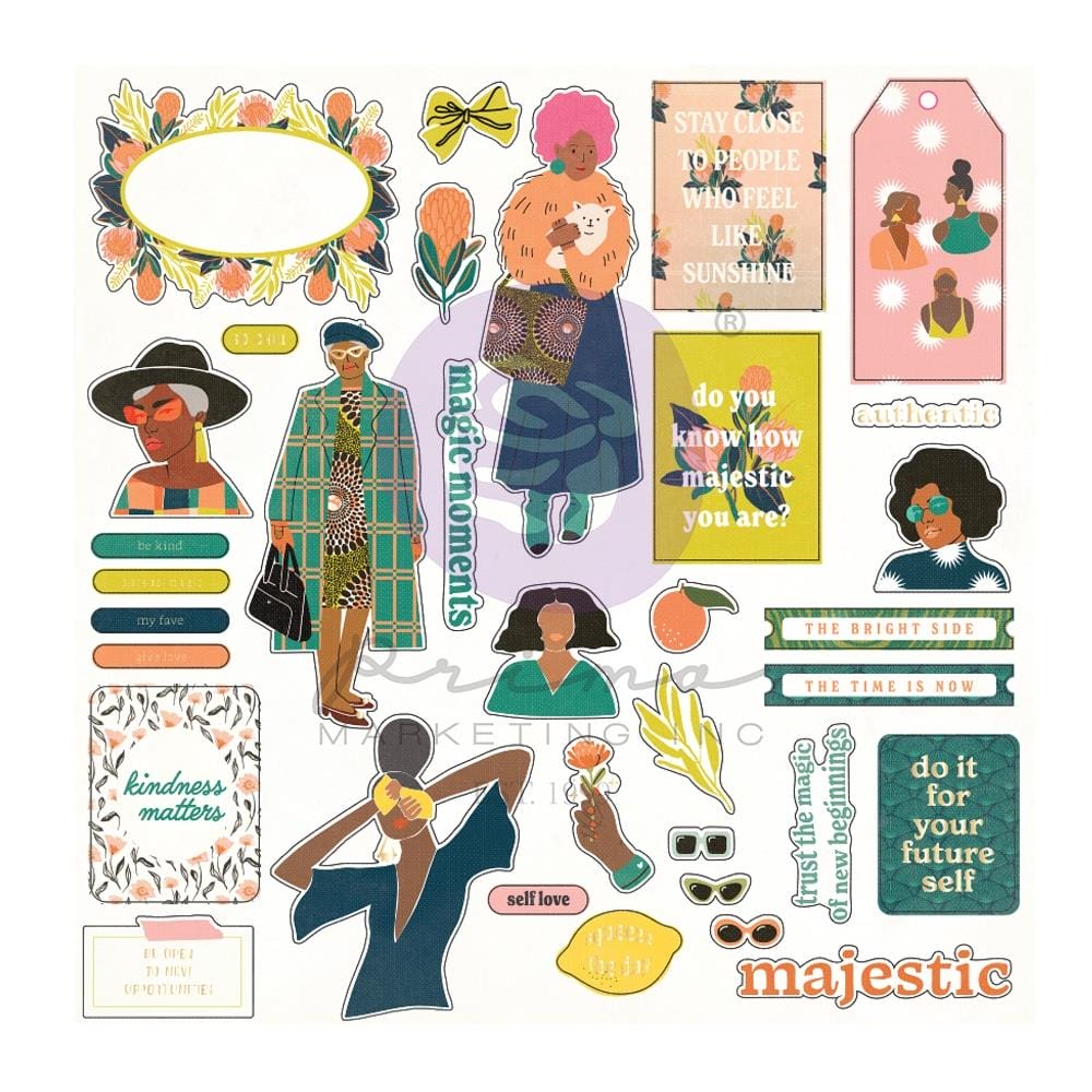 Prima Majestic Cardstock Ephemera 34/Pkg prima ephemera 656362 Prima Majestic Cardstock Ephemera 34/Pkg