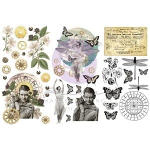 Prima Finnabair Mini Transfers 6"X12" 3/Sheets - Fairy Land