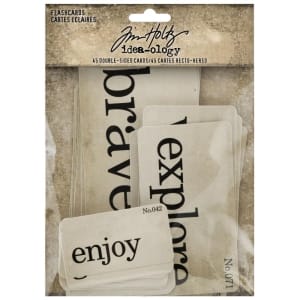 Tim Holtz Idealogy Double Sided Flashcards 45/Pkg