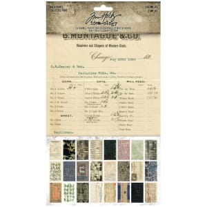 Tim Holtz Idea-Ology Backdrops Double-Sided Cardstock 6"X10" 24/Pkg - Volume 3
