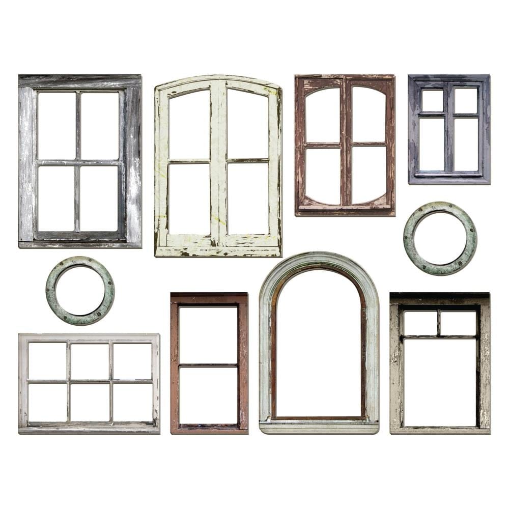 Tim Holtz Idealogy Baseboard Frames 10/Pkg - Window tim holtz idealogy doors windows TH94248 1 tim_holtz_idealogy_doors_windows_TH94248_1