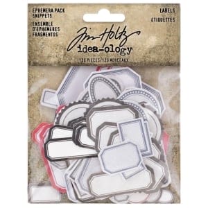 Tim Holtz Idealogy Ephemera Snippets 120/Pkg - Labels