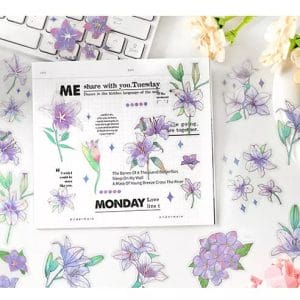 15pcs_PET_Stickers_Flowers_2