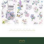 Foiled PET Clear Stickers (15 pcs) - Flowers Design 1