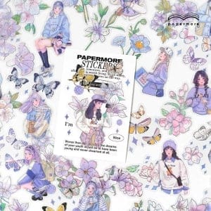 Foiled PET Clear Stickers (15 pcs) - Girls