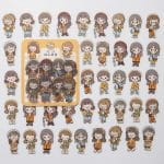 Clear PET Cute Girls Stickers (40 pcs) - Yellows